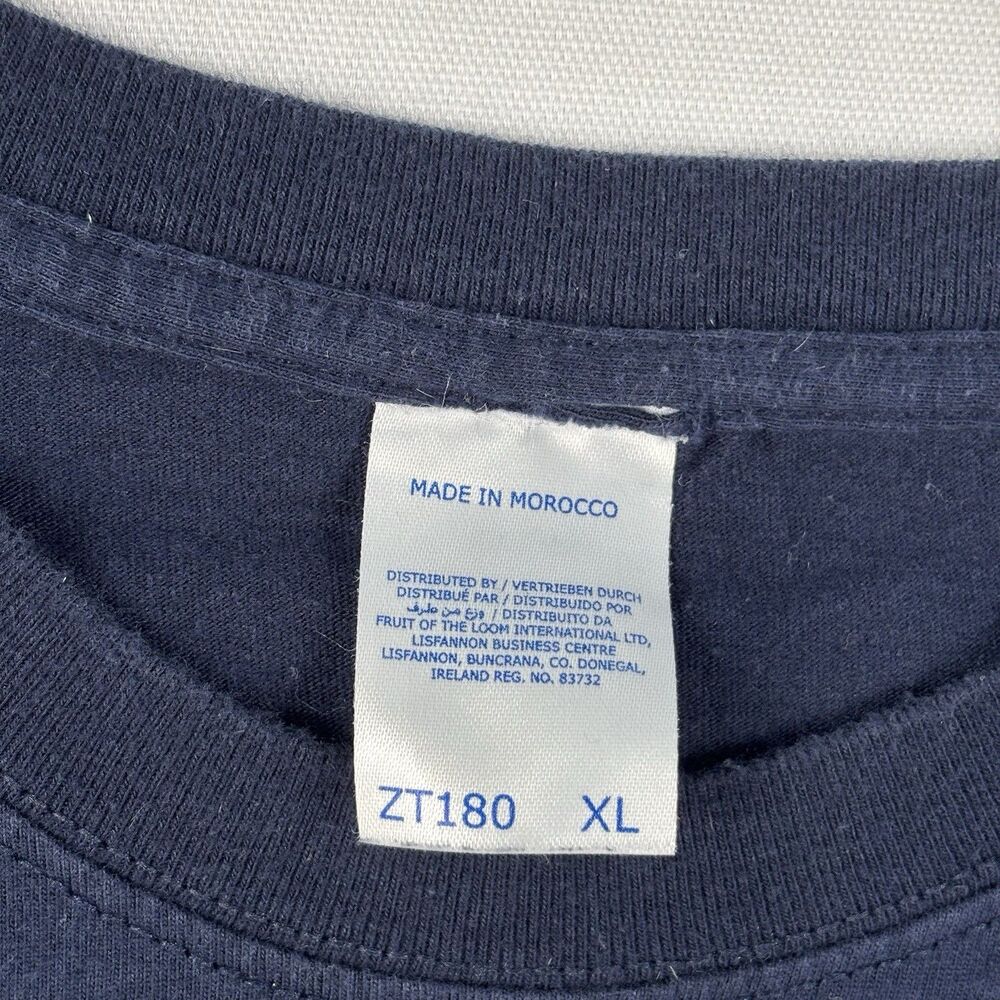 Vintage Oxford University T-Shirt Mens Sz XL Blue Cotton Rare Made In Morocco - Picture 4 of 5